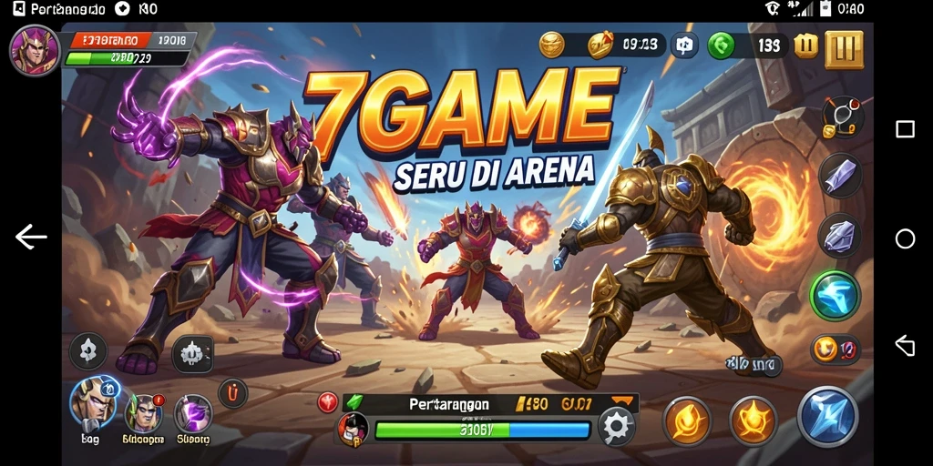 Tampilan screenshot utama gameplay Fighting yang menegangkan.