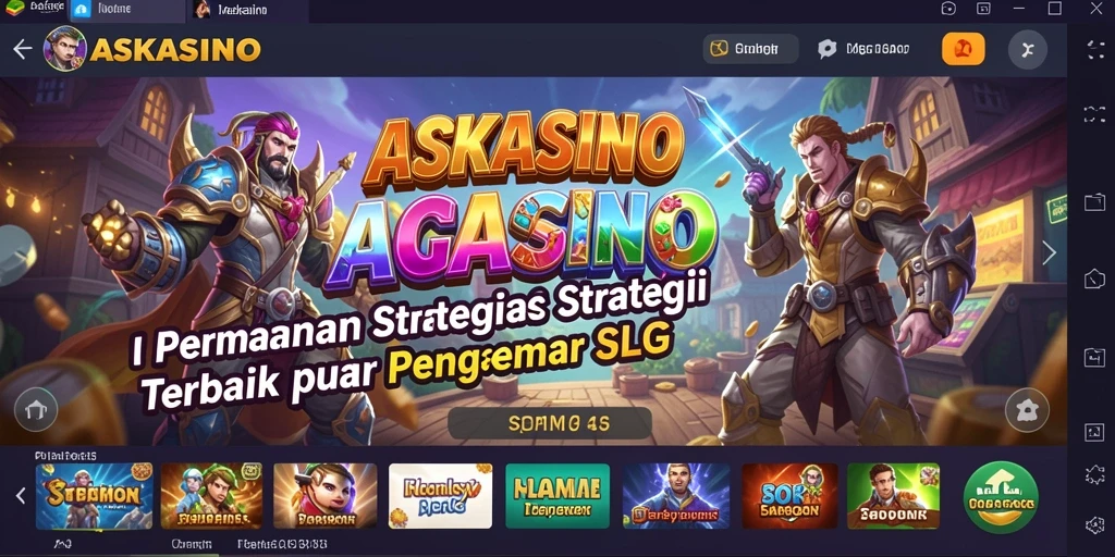 Screenshot gameplay ASKASINO menampilkan aksi strategi dan manajemen yang intens.