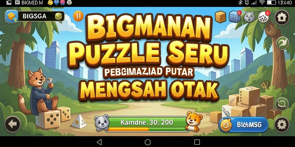 Tampilan gameplay puzzle yang menarik dan menantang.