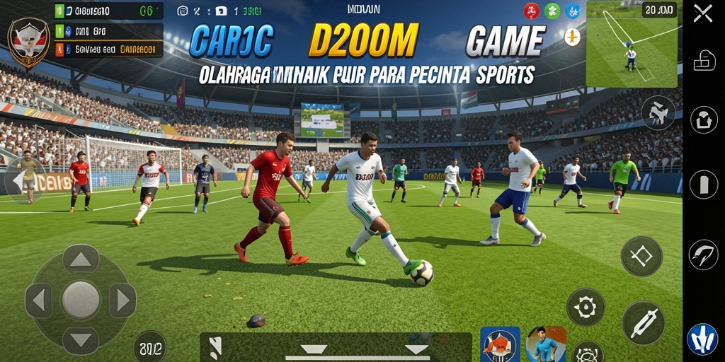 Screenshot gameplay D200M menampilkan aksi seru dalam olahraga.