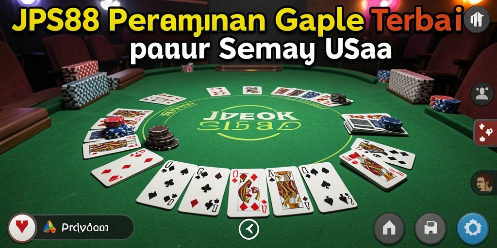 Tampilan menarik dari gameplay Gaple di JPS88.