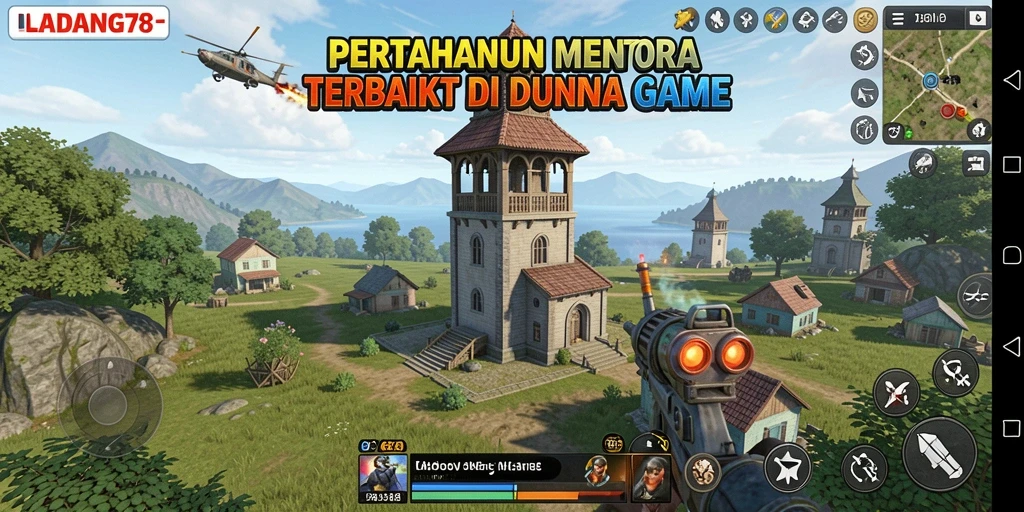Screenshot utama LADANG78 menampilkan gameplay seru dalam Tower Defense.