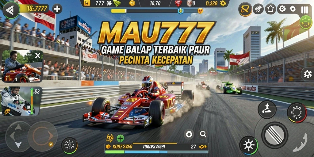 Tampilan gameplay seru di MAU777 dengan aksi balapan mendebarkan.