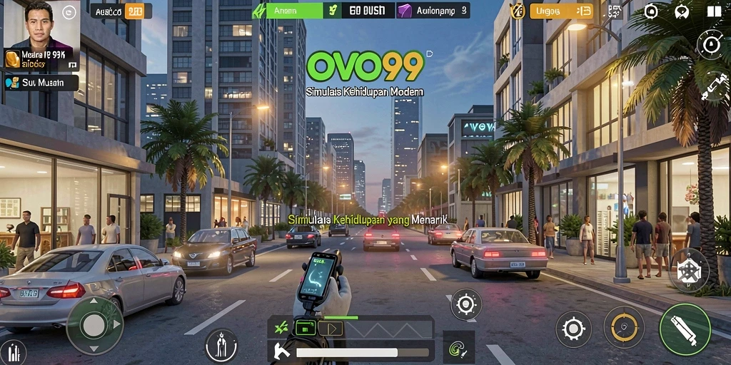 Tangkapan layar permainan OVO99 menunjukkan gameplay simulasi kehidupan yang mendalam.