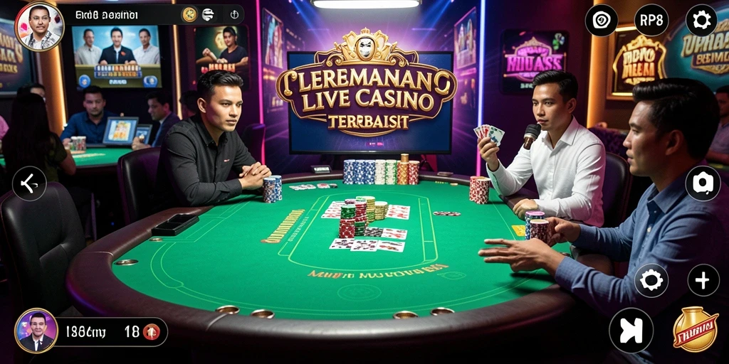 Tampilan menarik dari gameplay Live Casino di RP8.